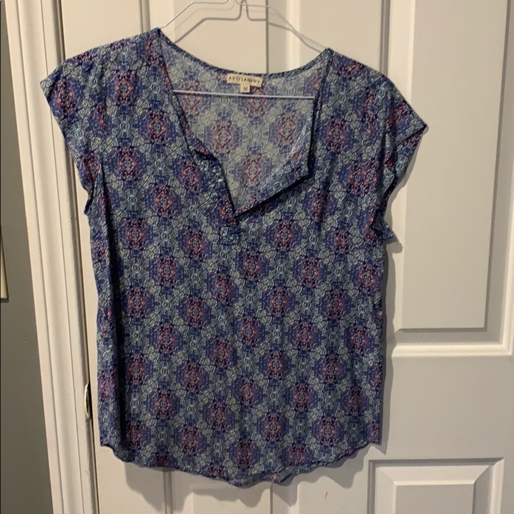 Pretty print top, size medium